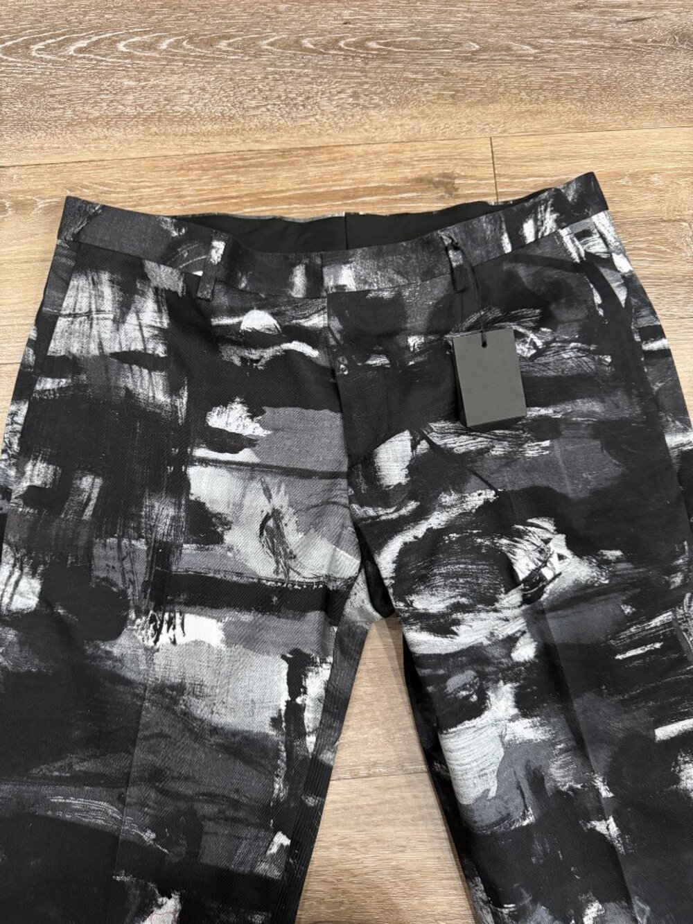 Moschino Couture Abstract Painted Brushstroke Tailored Trousers - size 54 - Picture 2 of 5